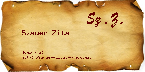 Szauer Zita névjegykártya